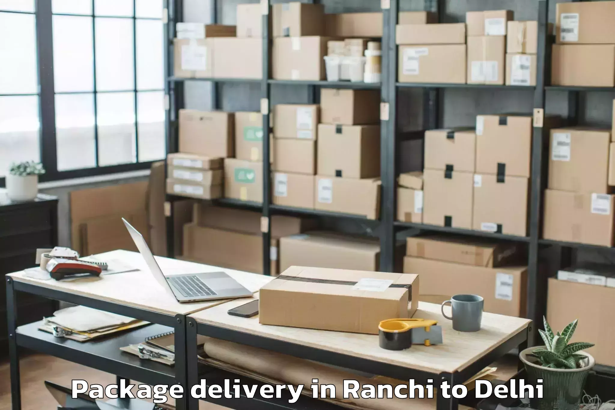 Reliable Ranchi to Naraina Industrial Estate Package Delivery